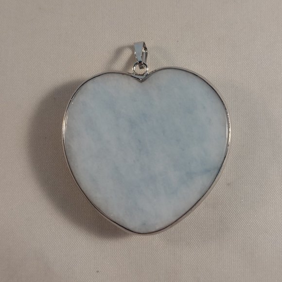 Kyanite Stone Heart Shape Necklace Pendant 40mm Women's Party Gift - Picture 3 of 3